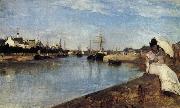 Berthe Morisot Vue du petit Port de Lorient oil painting artist